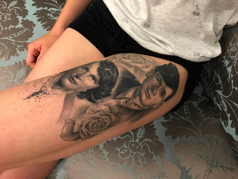 Stephane, Chaudesaigues, Graphicaderme, tatouage, femme, portrait, réaliste