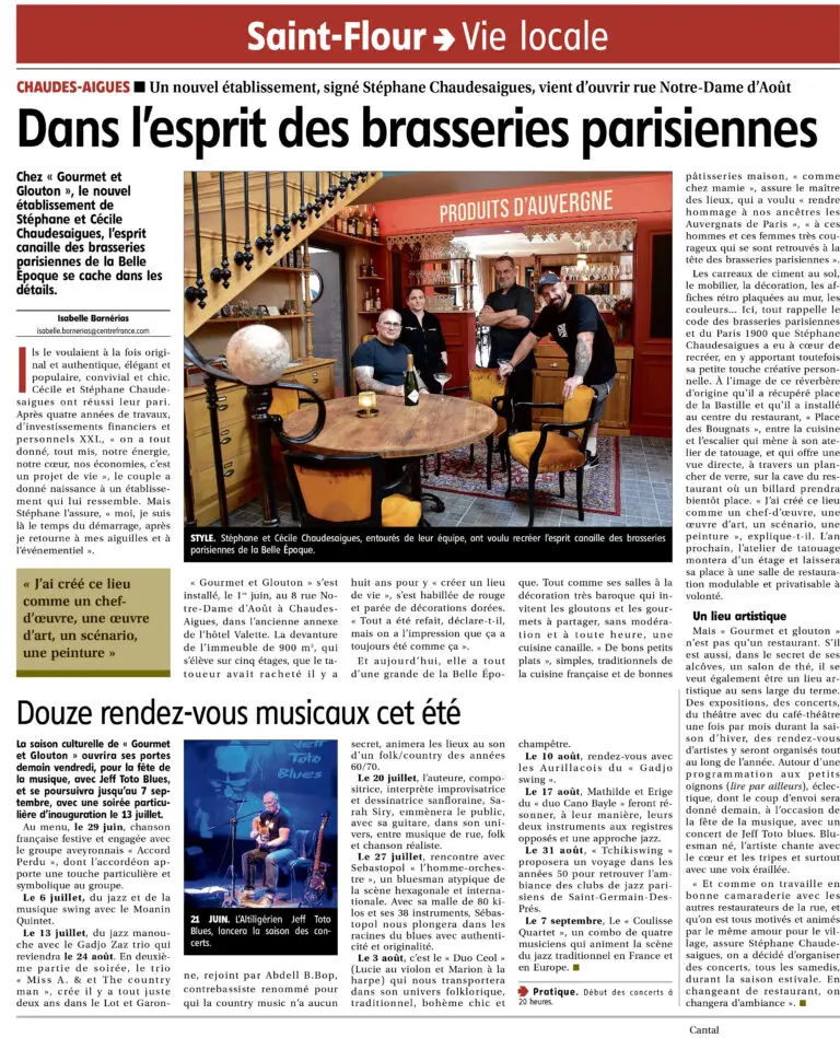 stephane, Chaudesaigues, restaurant, Gourmet & Glouton, Chaudes-Aigues