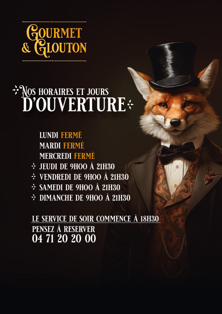 horaires ouverture-gourmet glouton restaurant bistrot chaudesaigues