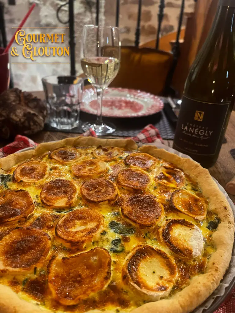restaurant, tarte, épinard, chêvre, cuisine, Auvergnate, plats, canaille, Chaudesaigues, Chaudes-Aigues - Gourmet & Glouton