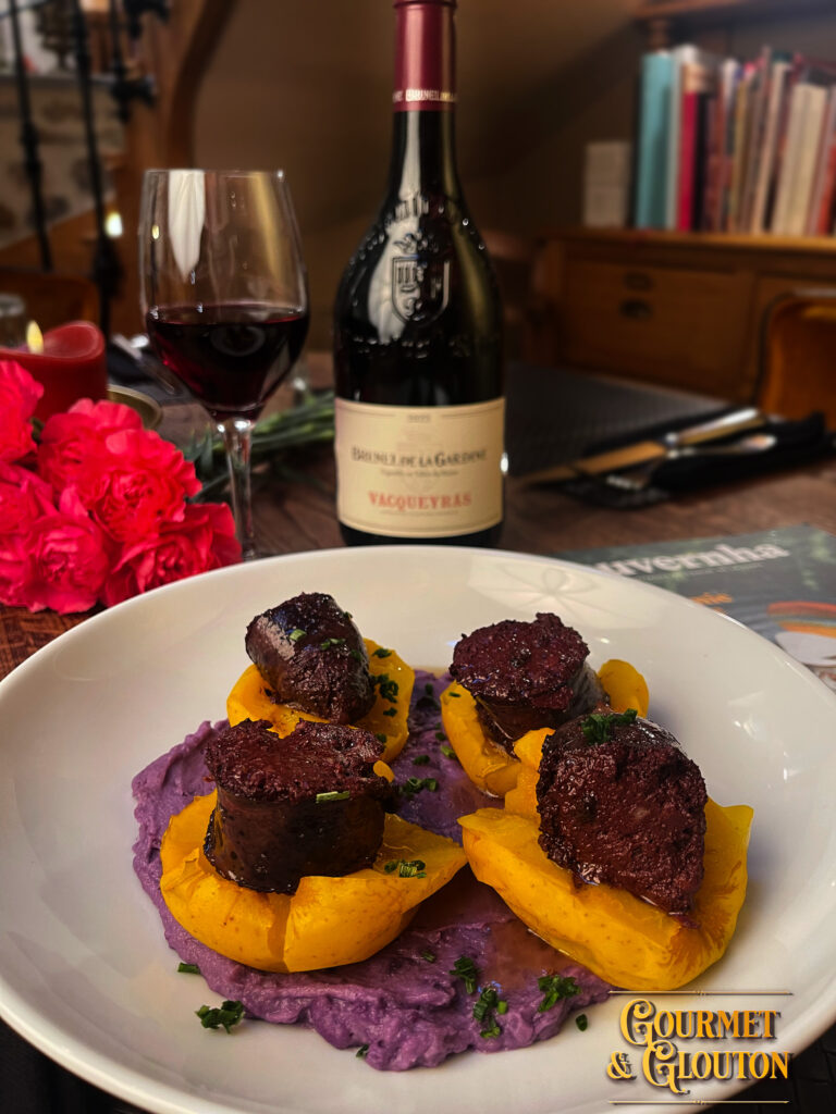 restaurant, gastronomie, charcuterie, boudin, noir, pommes, cuisine, Auvergnate, plats, canaille, Chaudesaigues, Chaudes-Aigues - Gourmet & Glouton