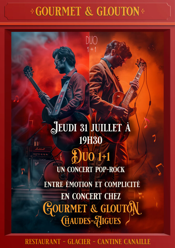Restaurant, gastronomie, Auvergnate, plats, canaille, Chaudesaigues, Chaudes-Aigues, Gourmet & Glouton, fête, musique
