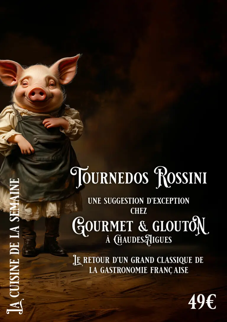 Tournedos-Rossini-ChaudesAigues – Suggestion-Gourmet & Glouton-restaurant, gastronomie, Auvergnate, viande, Aubrac, plats, canaille, Chaudesaigues, Chaudes-Aigues - vente emporter