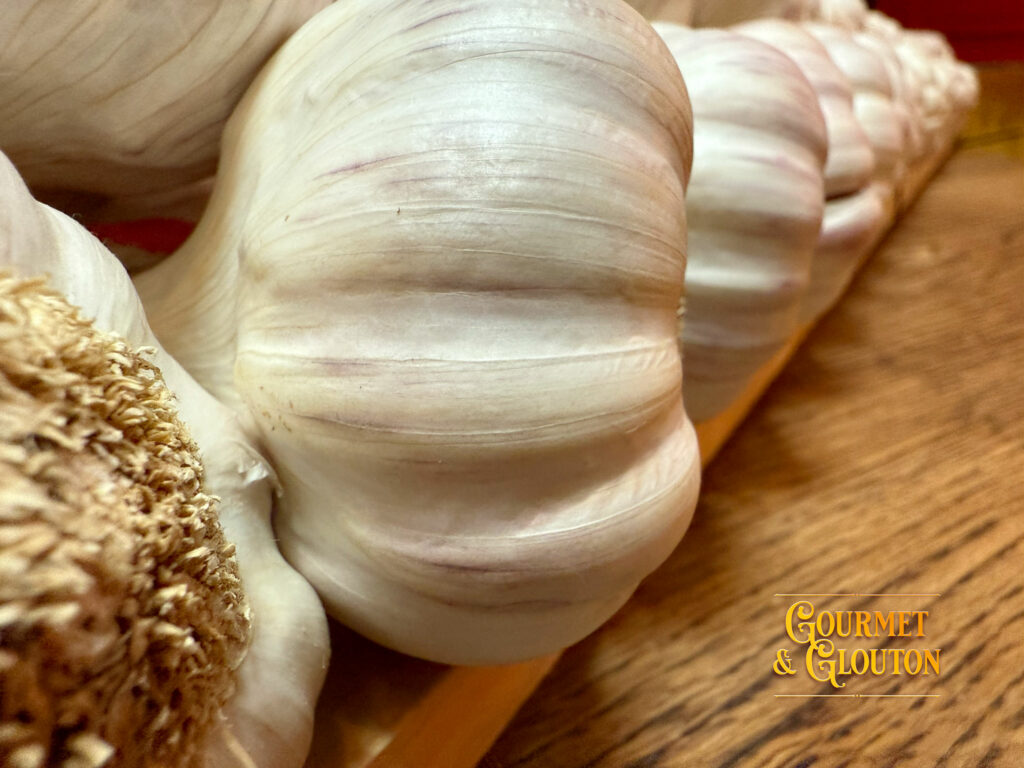 Ail rose de Lautrec, trésor du Tarn utilisé dans la cuisine traditionnelle du restaurant Gourmet & Glouton à ChaudesAigues