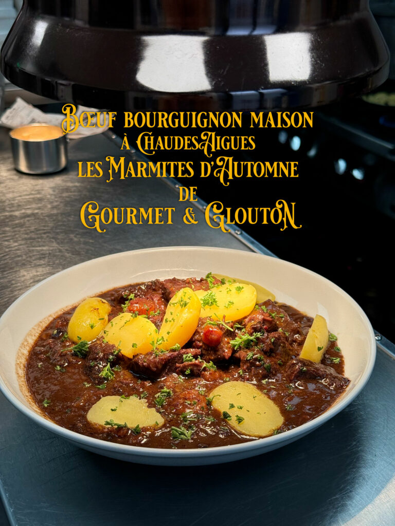 Bœuf bourguignon à Chaudes-Aigues : Les Marmites d’Automne de Gourmet & Glouton