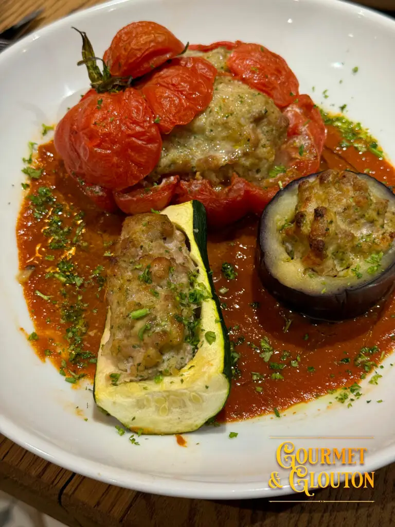 légumes farcis Chaudes-Aigues restaurant Gourmet & Glouton tomates farcies plat traditionnel