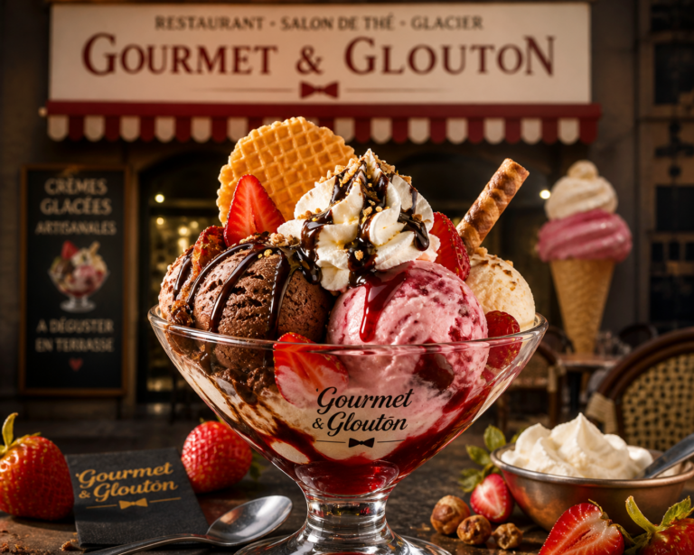 coupe glace fruits rouges chocolat gourmet et glouton chaudes-aigues dessert terrasse aubrac