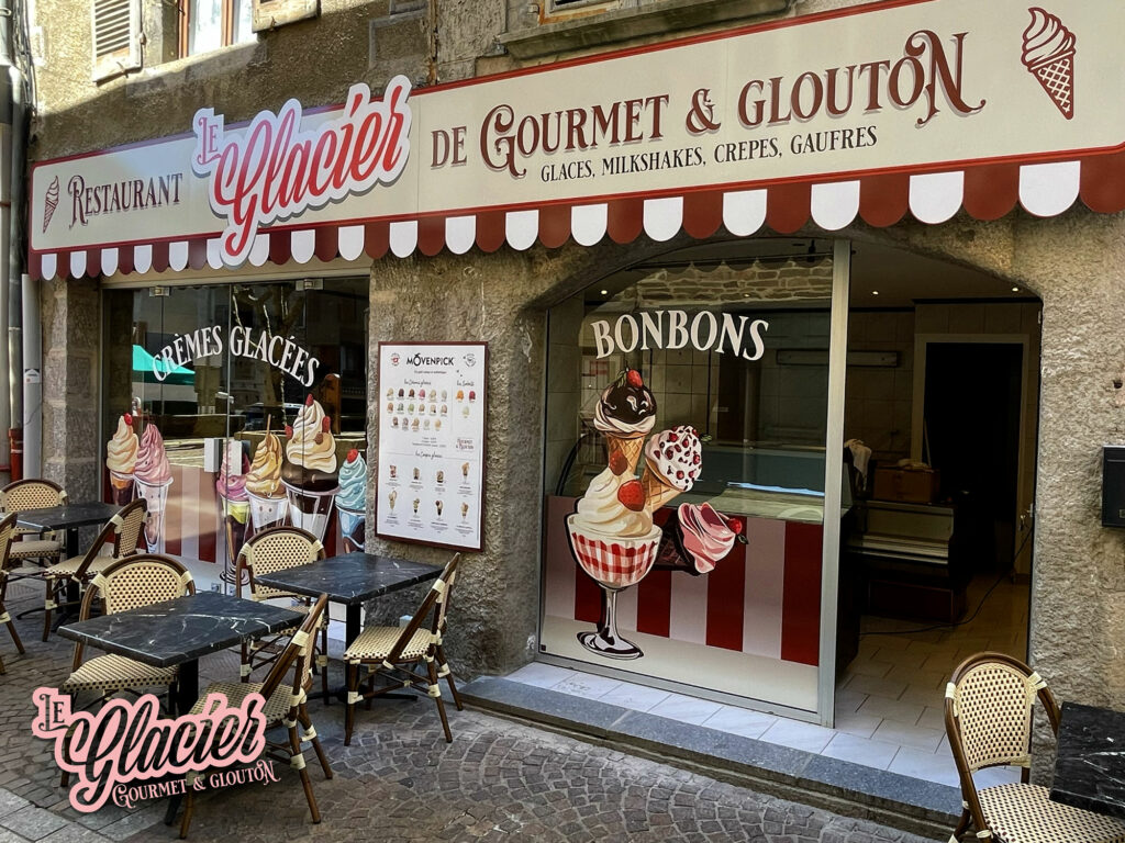 vitrine glacier gourmet et glouton chaudes aigues cremes glacees