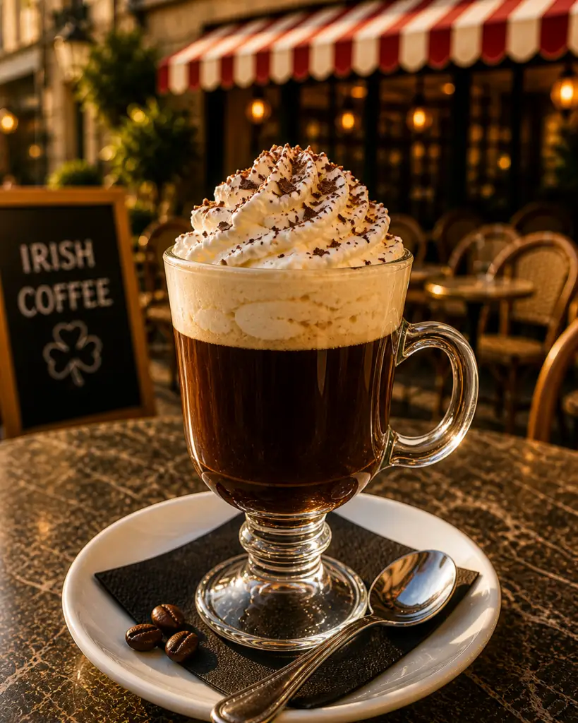 irish coffee gourmet et glouton chaudes-aigues cafe terrasse aubrac