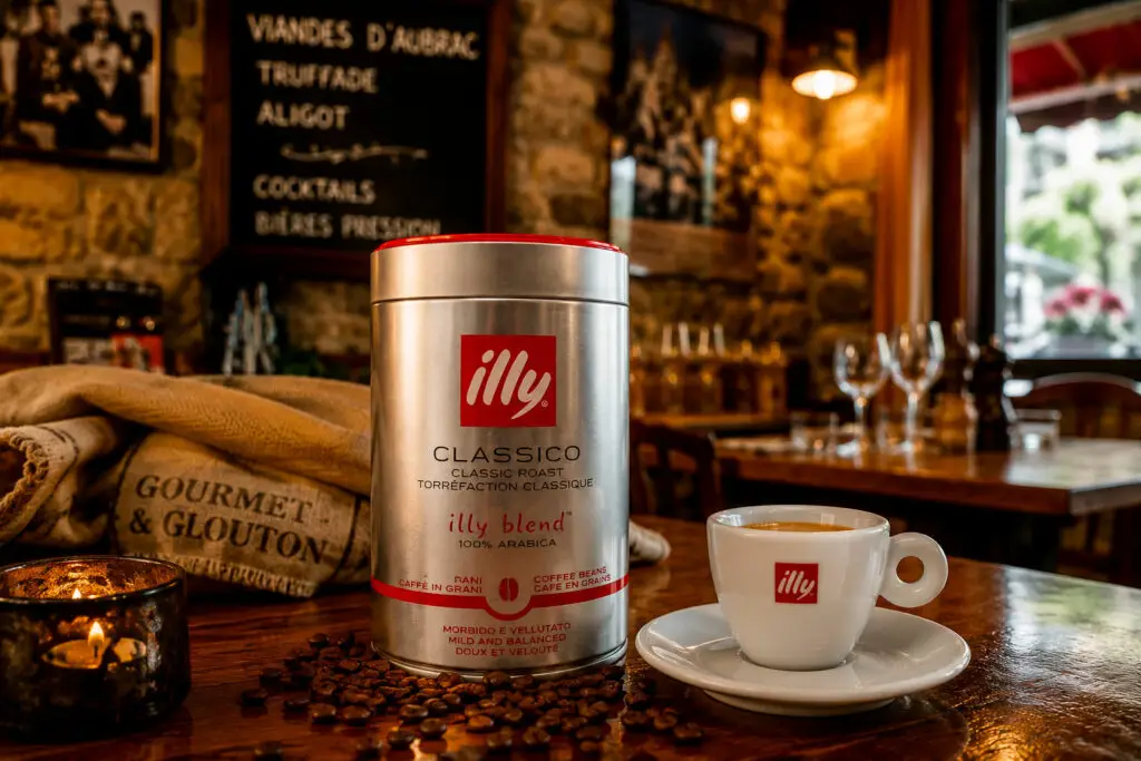 Café illy Classico à Chaudes-Aigues, espresso servi chez Gourmet & Glouton